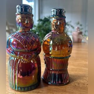 Vintage Carnival Glass Salt & Pepper Shakers